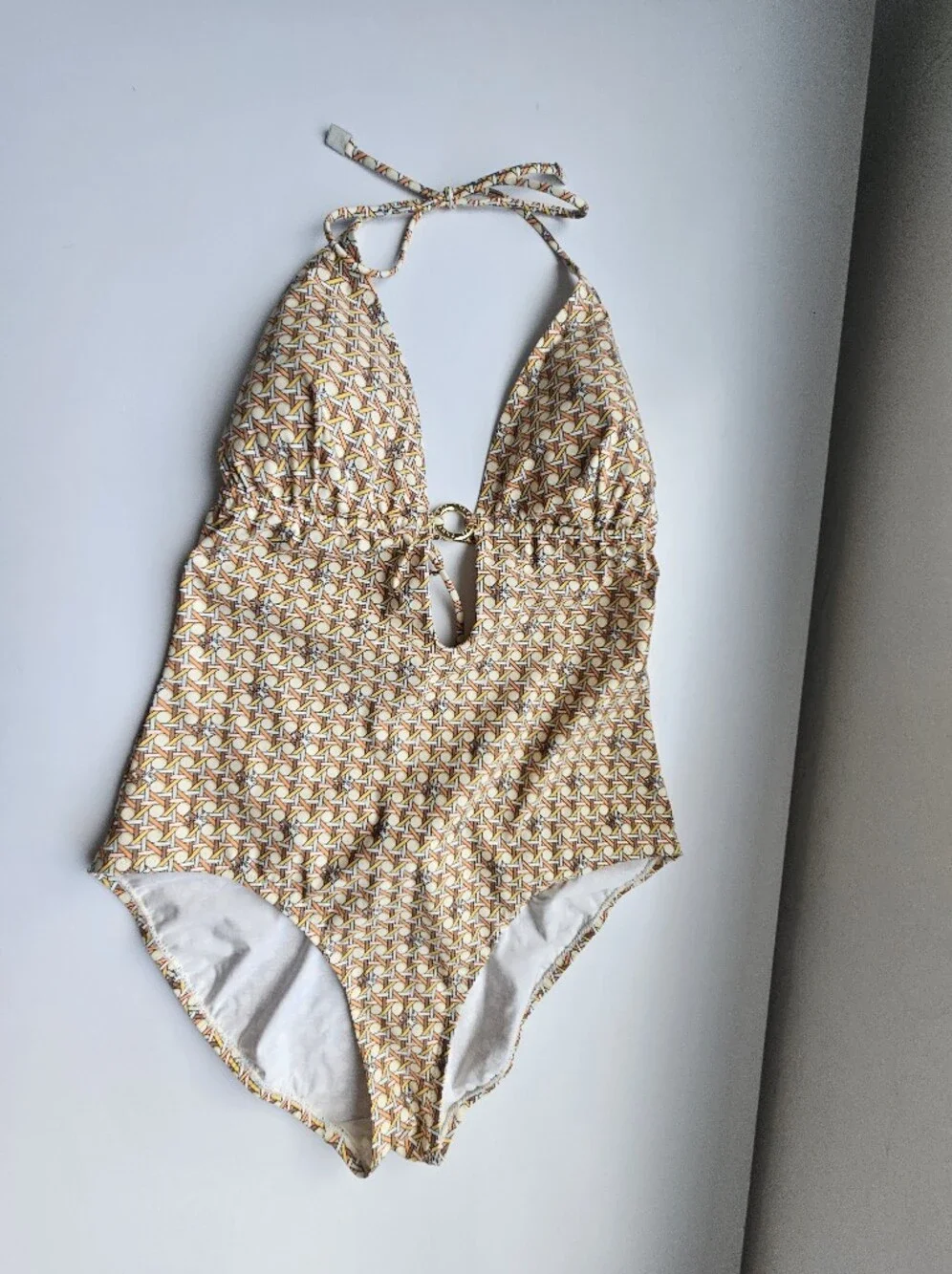 Tory Burch Logo Printed Ring One-Piece Swimsuit